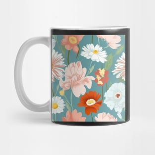 Blossoming Fashion: A Delicate Floral Fabric Pattern #4 Mug